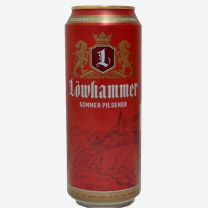 Пиво имп. LOWHAMMER SOMMER PILSENER СВЕТЛ. ФИЛЬТР. ПАСТЕР. Ж/Б. 0,5Л, 0,5