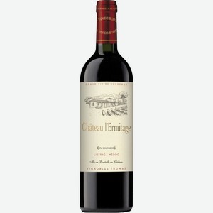 Вино  Шато Л Эрмитаж  Листрак-Медок, 2016, 2016, 750 мл, Красное, Сухое