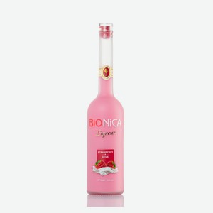 ЛИКЕР  BIONICA STRAWBERRY & SLIVKI (БИОНИКА КЛУБНИКА-СЛИВКИ)  Россия, 0,5л