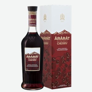 Бренди Арарат со вкусом вишни в подарочной упаковке 0.5 л.