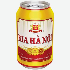 Пиво  Биа Ха Ной , в жестяной банке, 330 мл, Светлое, Фильтрованное