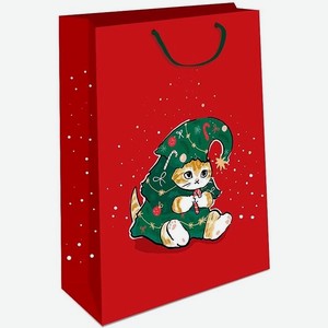 Подарочная упаковка Подарочный Пакет, Рождественский Кот,