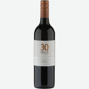 Вино  30 Майл  Шираз, 2019, 2019, 750 мл, Красное, Сухое