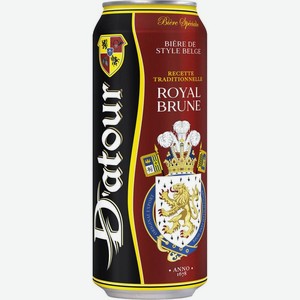 Пиво Datour Royal Brune темное фильтрованное пастеризованное 6.4% 500мл