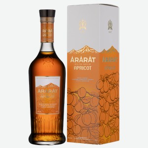 Бренди Арарат со вкусом абрикоса в подарочной упаковке 0.5 л.