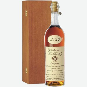 Коньяк Chateau de Montifaud "Heritage Louis Vallet" 50 лет, Fine Petite Champagne AOC в деревянной упаковке 0.7л