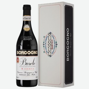 Вино Barolo Riserva в подарочной упаковке 0.75 л.