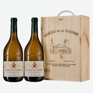 Вино Chateau de la Gardine в подарочном наборе 0.75 л.