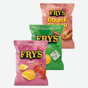 Чипсы FRY S Бекон, Краб, Лосось 130г