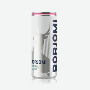 Вода природная минеральная в банке ТМ Borjomi (Боржоми) 330 мл