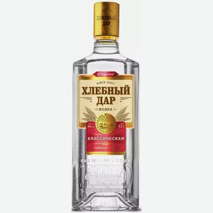 Водка Хлебный Дар Классическая 40% 0,5л, 0,5