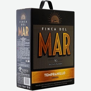 Вино  Финка дель Мар  Темпранильо, 2019, 2019, 3000 мл, Красное, Сухое