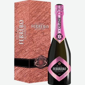Напиток плодовый алкогольный Ferrero Leonardo Rose газированный полусладкий 8%, 750 мл, подарочная упаковка