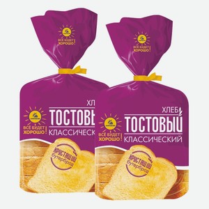 Хлеб Тостовый классический нарезка Каравай 340 г