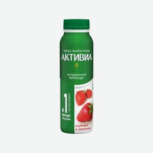 Йогурт АКТИВИЯ 260г Клубника земляника БЗМЖ