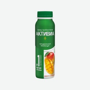 Йогурт АКТИВИЯ 260г Манго яблоко БЗМЖ