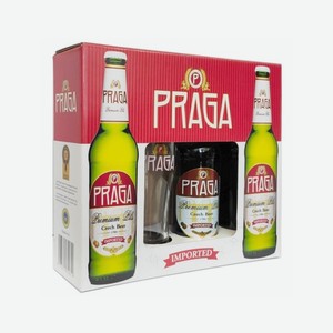 Пивной набор ПРАГА 0,5л*3бут+Бокал