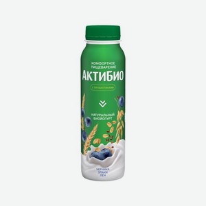 Йогурт АКТИБИО 260г Черн-5зл сем льна БЗМЖ