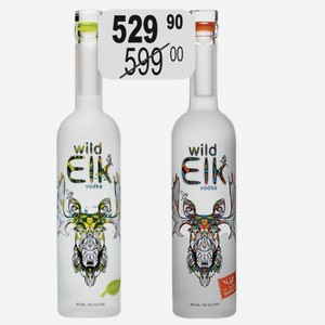 Водка Дикий Лось Грин/на пантах марала 40% 0,5л