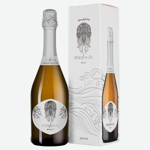 Игристое вино Medusa Brut в подарочной упаковке 0.75 л.