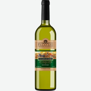 Вино Палавани Алазанская Долина, белое полусладкое, 12%, 0.75л, Грузия