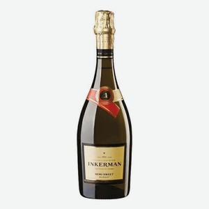 Вино игристое Inkerman semi-sweet muscat белое полусладкое, 750 мл