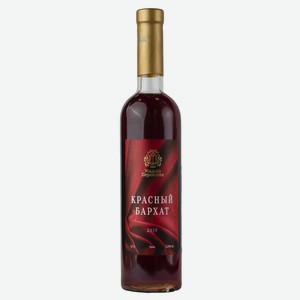 Вино тихое красное сладкое Усадьба Перовских КРАСНЫЙ БАРХАТ 2019 0.5 л