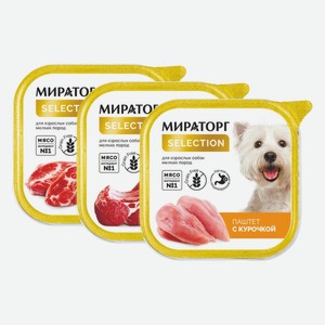 Паштет для собак мелких пород в ассортименте Мираторг 100 г