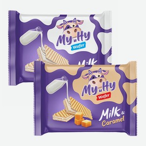 Вафли Му И Ну Карамельные С Молоком, Молочные Тм Сладонеж 70гр