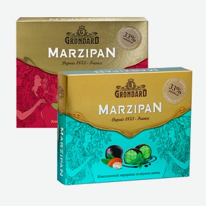 Конфеты Глазированные Марципановые С Малиной, Со Вкусом Мяты 126гр