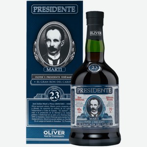 Ром Presidente 23 года 0,7 л в подарочной упаковке