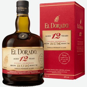 Ром El Dorado 12 лет 0,7 л в подарочной упаковке