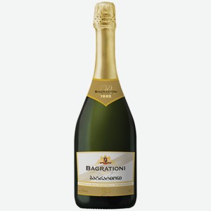 Вино игристое Багратиони Золотое белое полусладкое 0,75 л