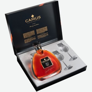 Коньяк Camus Elegance XO 0,7 л в подарочной упаковке с бокалами