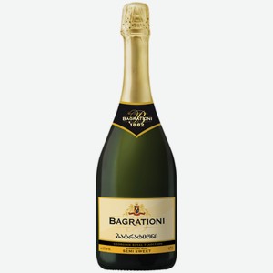 Вино игристое Багратиони Классик белое полусладкое 0,75 л