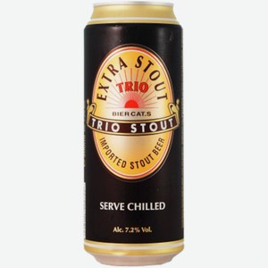 Пиво Trio Extra Stout темное 0,5 л ж/б