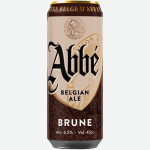 Напиток пивной Abbe Brune темный 0,45 л ж/б