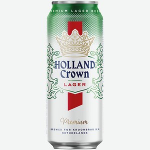 Пиво Holland Crown Premium Lager светлое 0,5 л