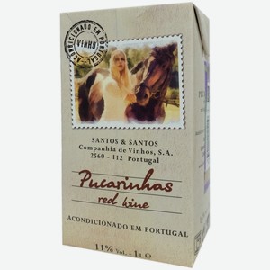 Вино столовое Pucarinhas красное сухое 1,0 л