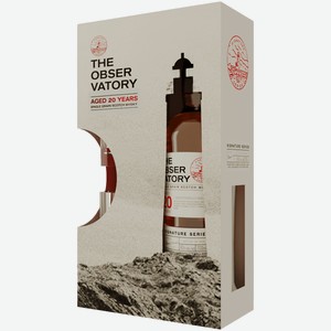 Виски The Observatory Single Grain 20 лет 0,7 л в подарочной упаковке + бокал