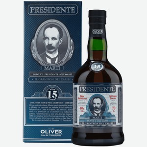 Ром Presidente 15 лет 0,7 л в подарочной упаковке