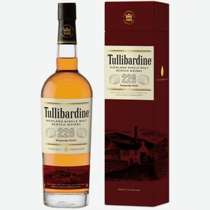 Виски Tullibardine 228 Burgundy Finish 0,7 л в подарочной упаковке
