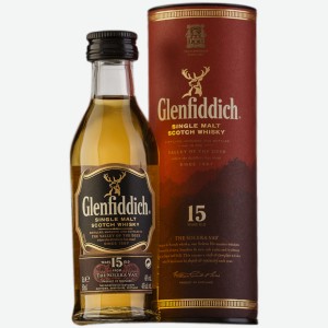 Виски Glenfiddich 15 лет 0,05 л в подарочной упаковке