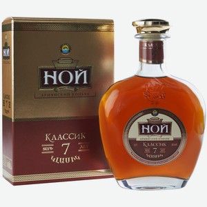 Коньяк Ной Классик 7 лет 0,5 л в подарочной упаковке