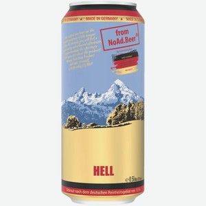 Пиво NoAd.Beer Hell светлое 0,5 л ж/б