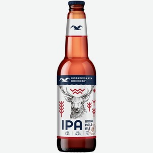 Пиво Gorkovskaya Brewery Indian Pale Ale нефильтрованное светлое 0,44 л