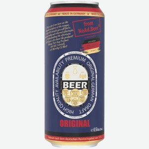 Пиво NoAd.Beer Original светлое 0,5 л ж/б