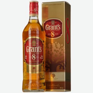 Виски Grant`s 8 лет 0,7 л в подарочной упаковке