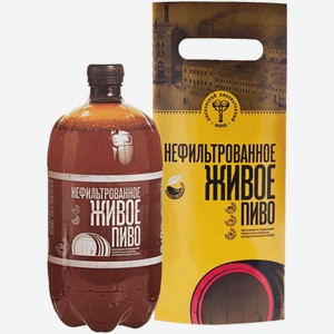 Пиво Нефильтрованное Живое светлое 1 л ПЭТ