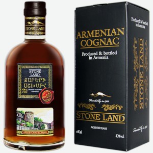 Коньяк Stone Land №10 0,5 л в подарочной упаковке